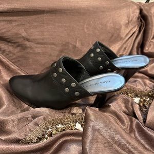 Never worn leather Dana Buchanan slip on heel with heel out very comfortable